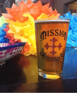 Mission Brewery Full Beer Glass